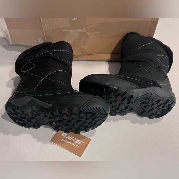 Hi-Tec HS13G Women's Sz 6 Black/Charcoal Abisko 200 WP WOS Faux Fur Lined Boots - Picture 6 of 7